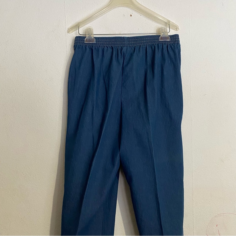 Vintage Laura Scott Vintage Straight Leg Pleated Denim Trousers: Size 10 - Picture 7 of 9
